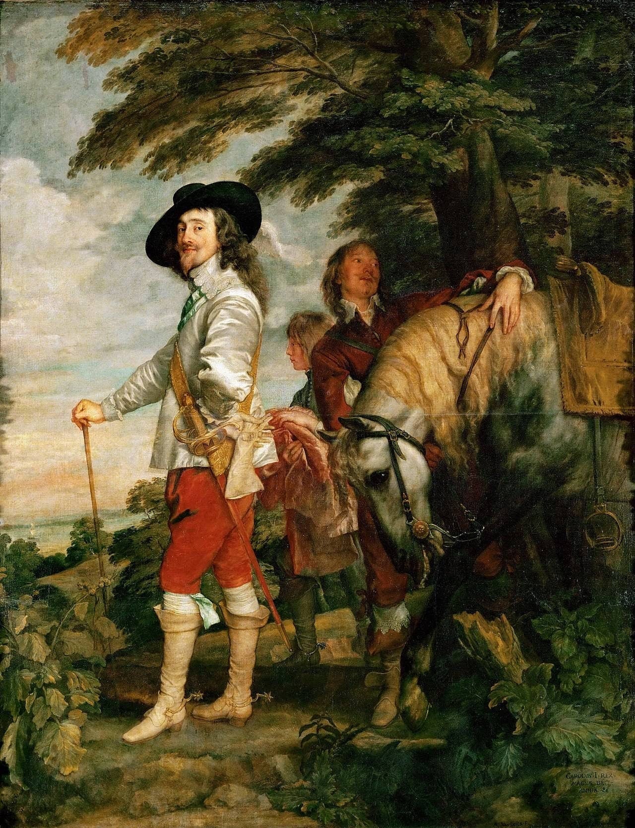 Charles I at the Hunt 1635 by Anthony Van Dyck