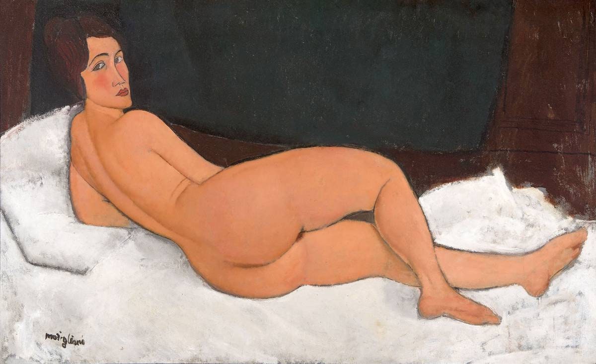 Reclining Nude (On the Left Side) 1917 by Amedeo Modigliani