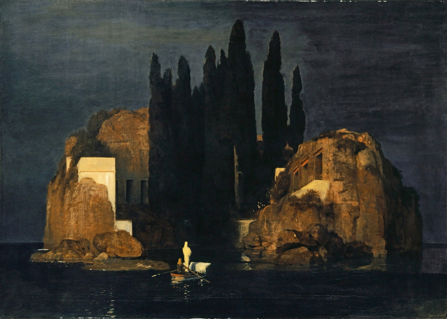 Isle of the Dead,Basel version 1880 by Arnold Bocklin