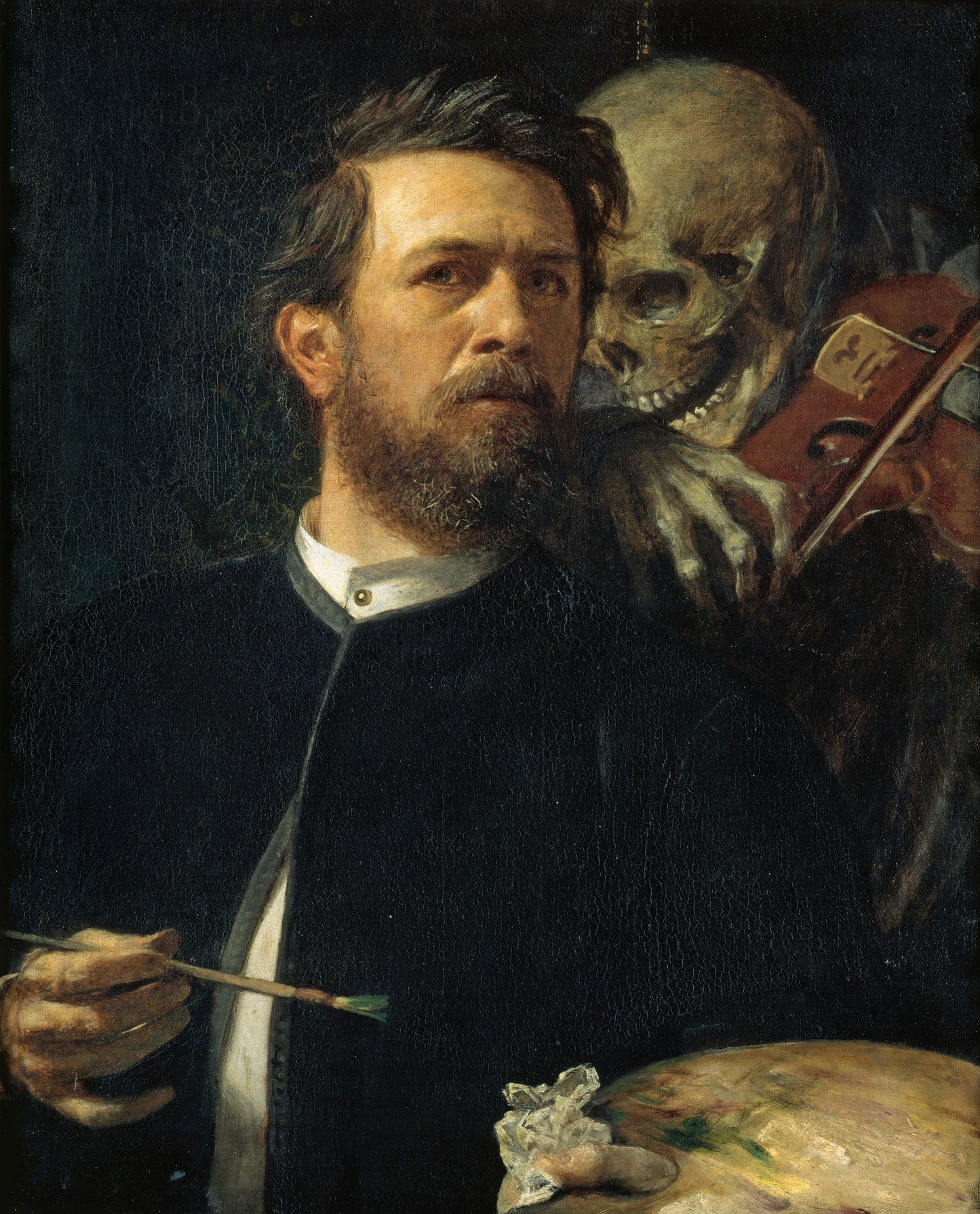 Self-Portrait with Death Playing the Fiddle 1872 by Arnold Bocklin
