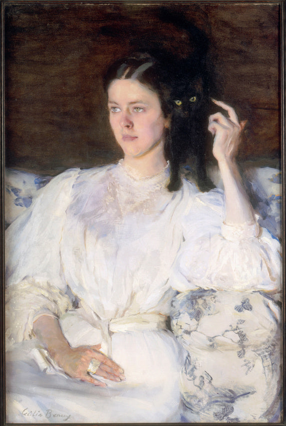 Sita and Sarita (Jeune Fille au Chat) by Cecilia Beaux