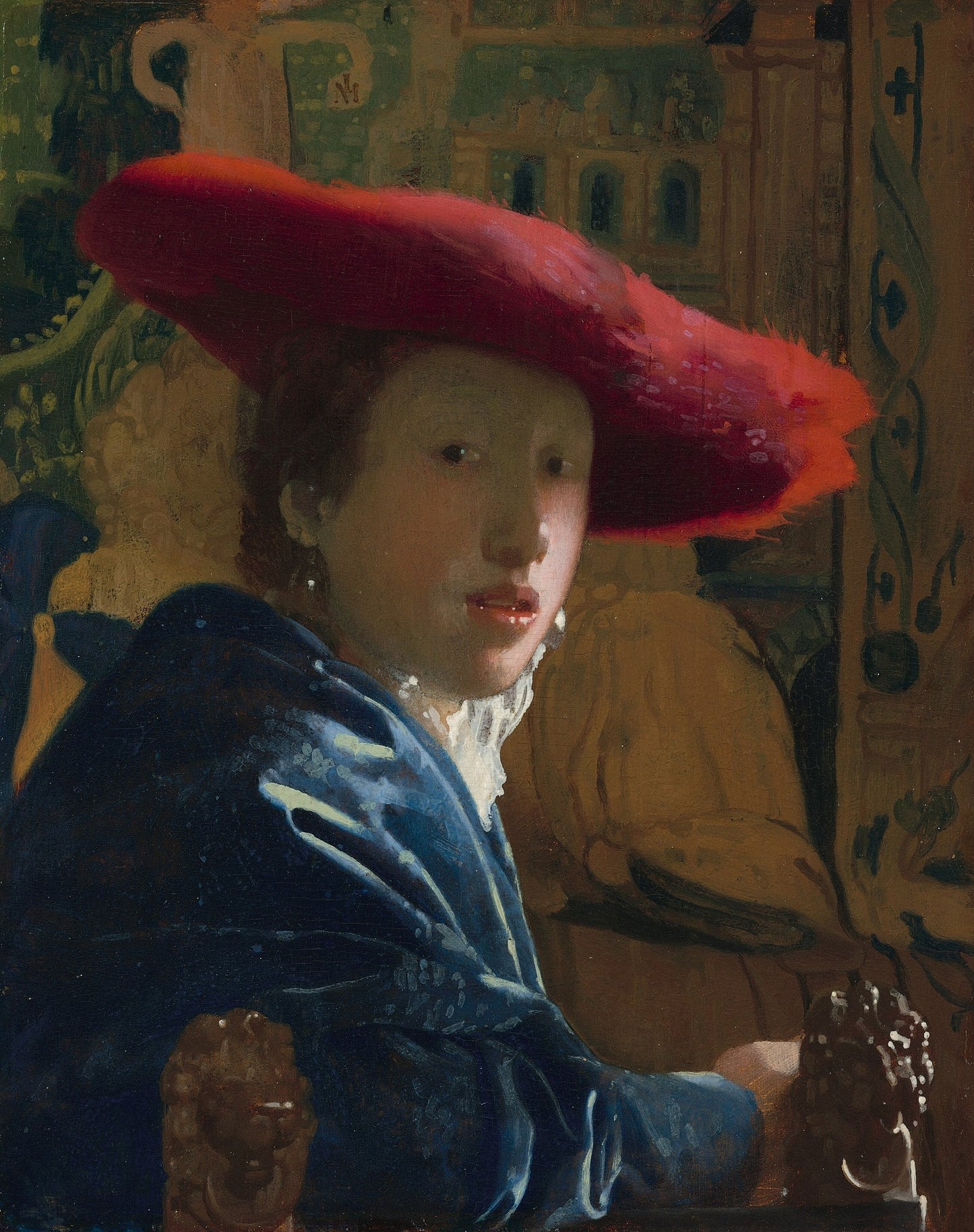 Girl with a Red Hat 1665-1667 by Johannes Vermeer