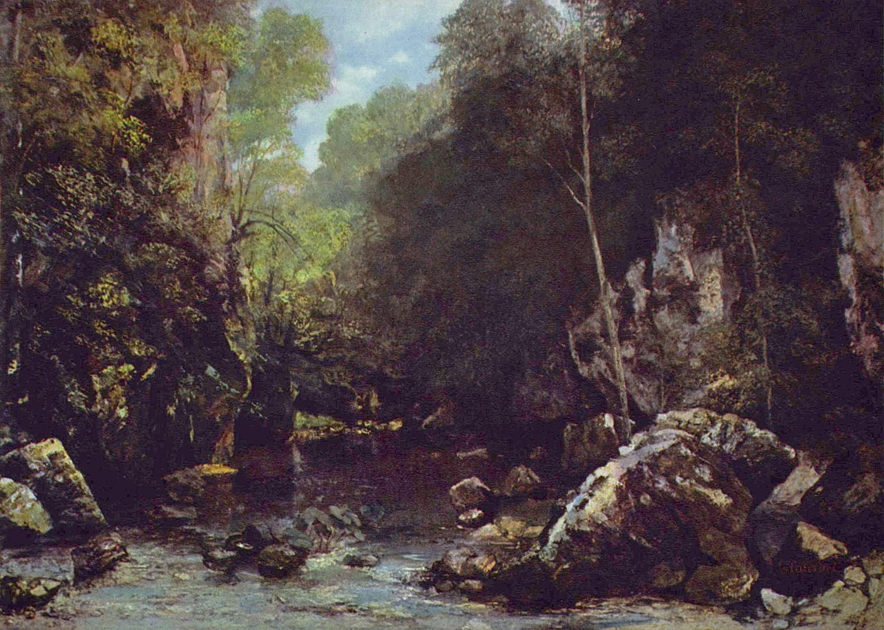Le ruisseau noir by Gustave Courbet
