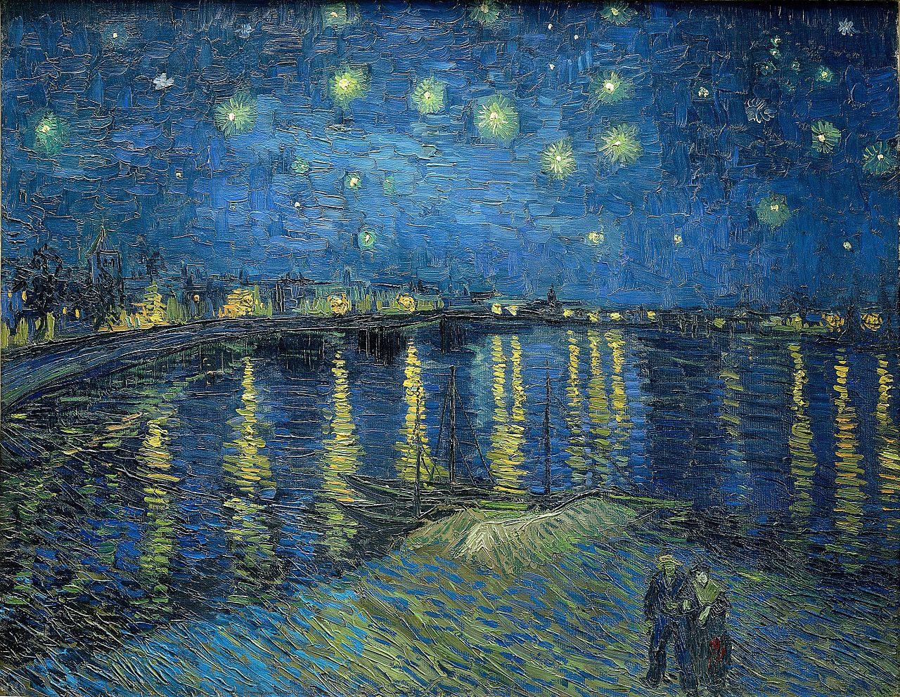 Starry Night Over the Rhône 1888 by Vincent Van Gogh