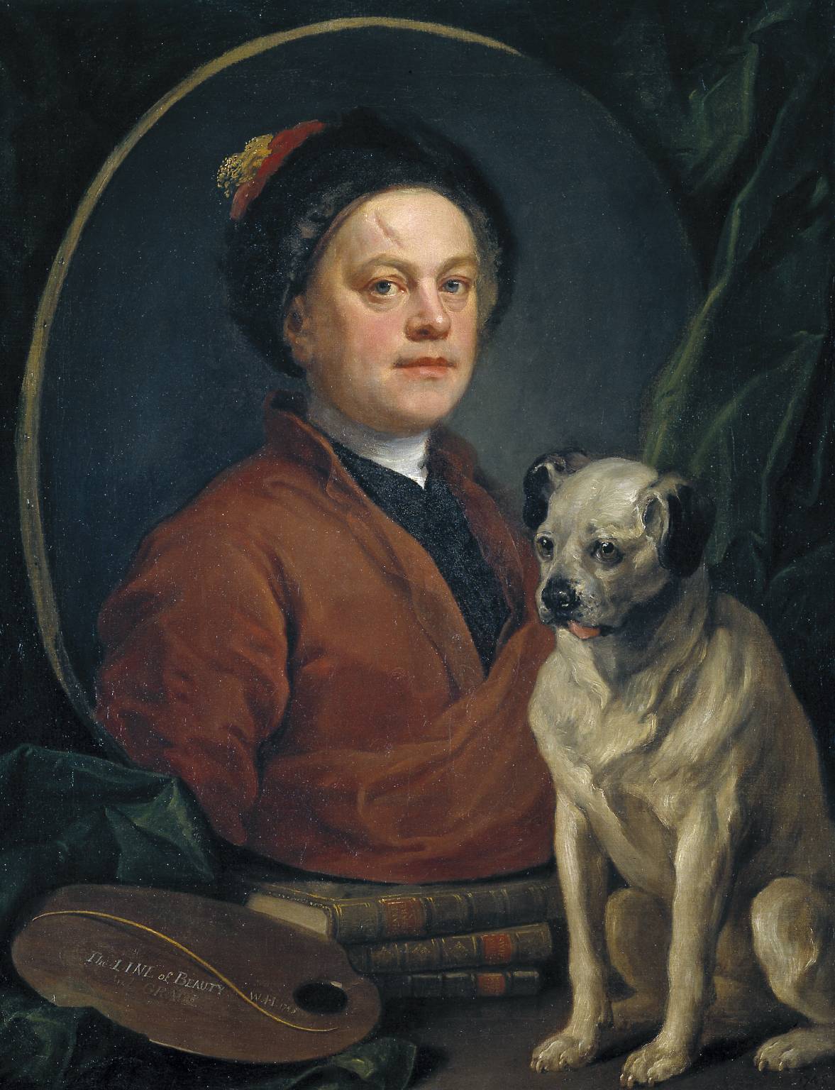 The Painter and his Pug 1745 by William Hogarth