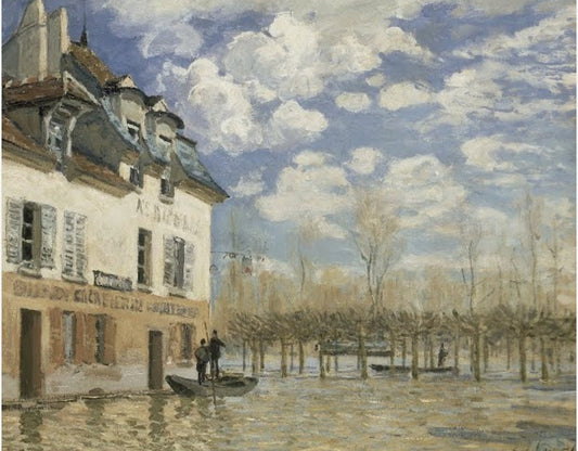 Boat in the Flood at Port Marly by Alfred Sisley