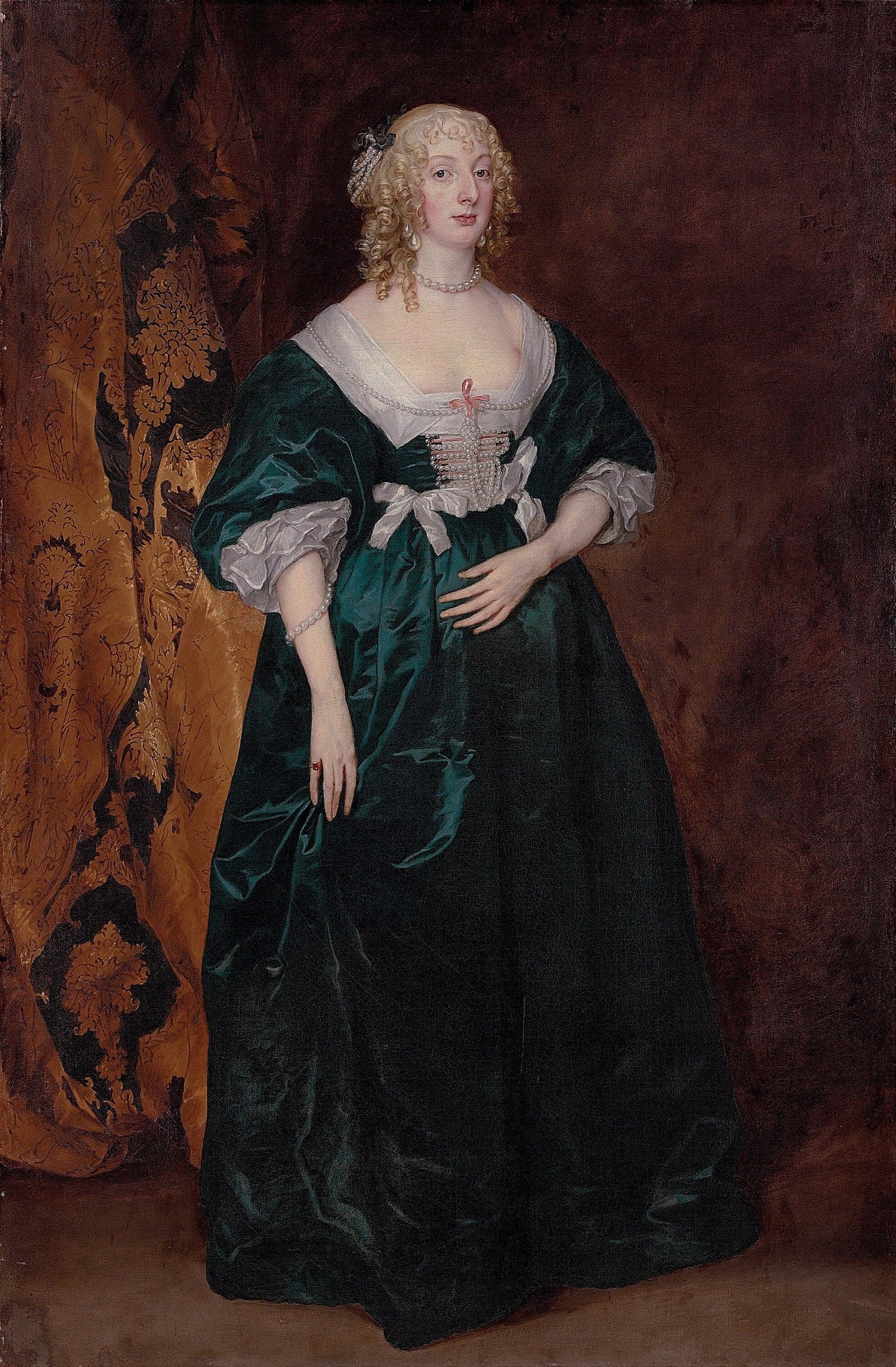 Portrait of Anne Sophia,Countess of Carnarvon 1695 by Anthony Van Dyck