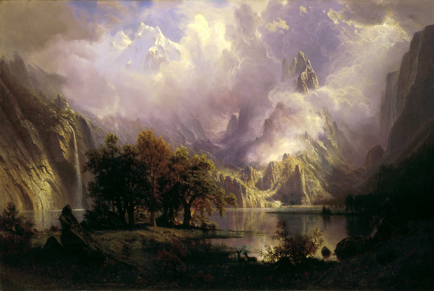 Rocky Mountain Landscape 1870 by Albert Bierstadt