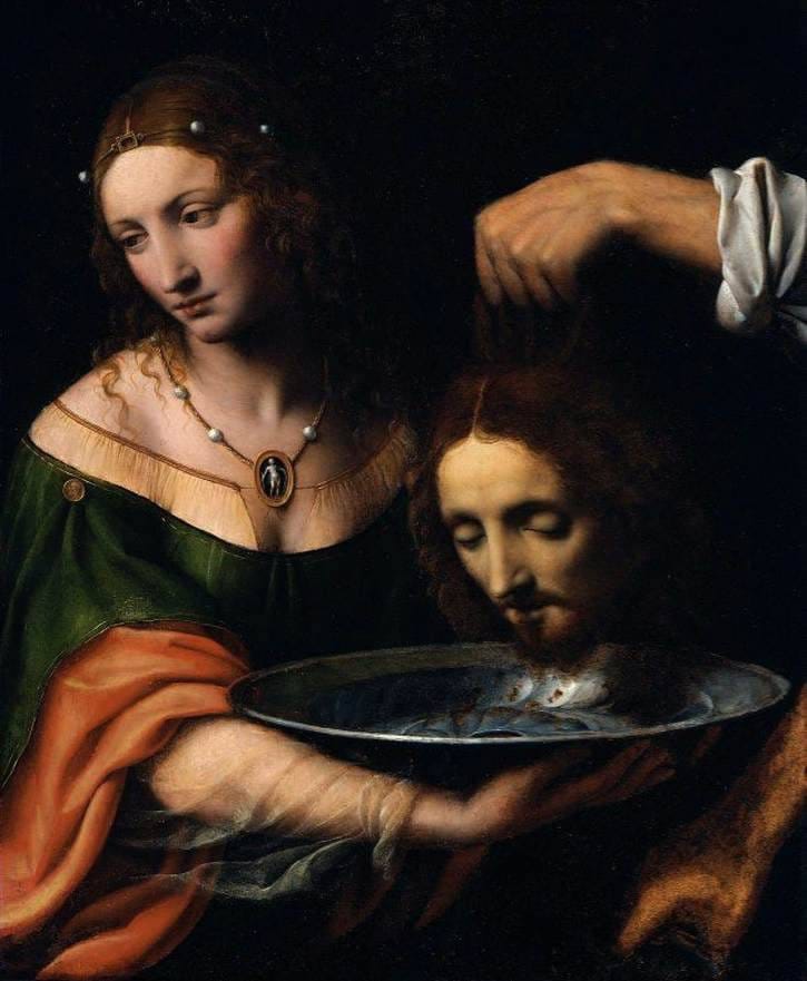 Salome with the Head of Saint John the Baptist 1525 by Bernardino Luini