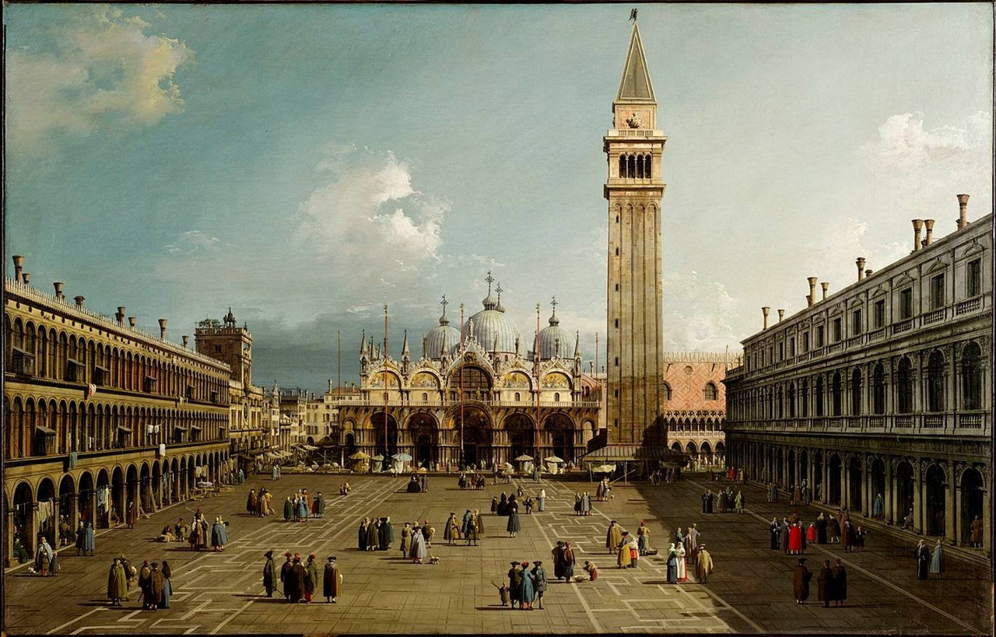Piazza San Marco,Venice c.1730-1734 by Canaletto