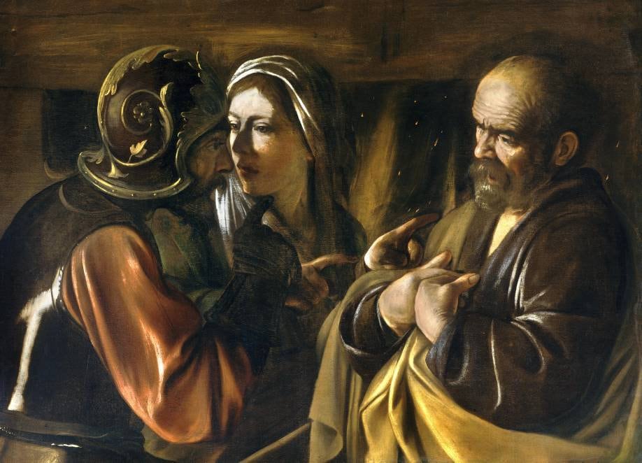 The Denial of Saint Peter 1610 by Caravaggio