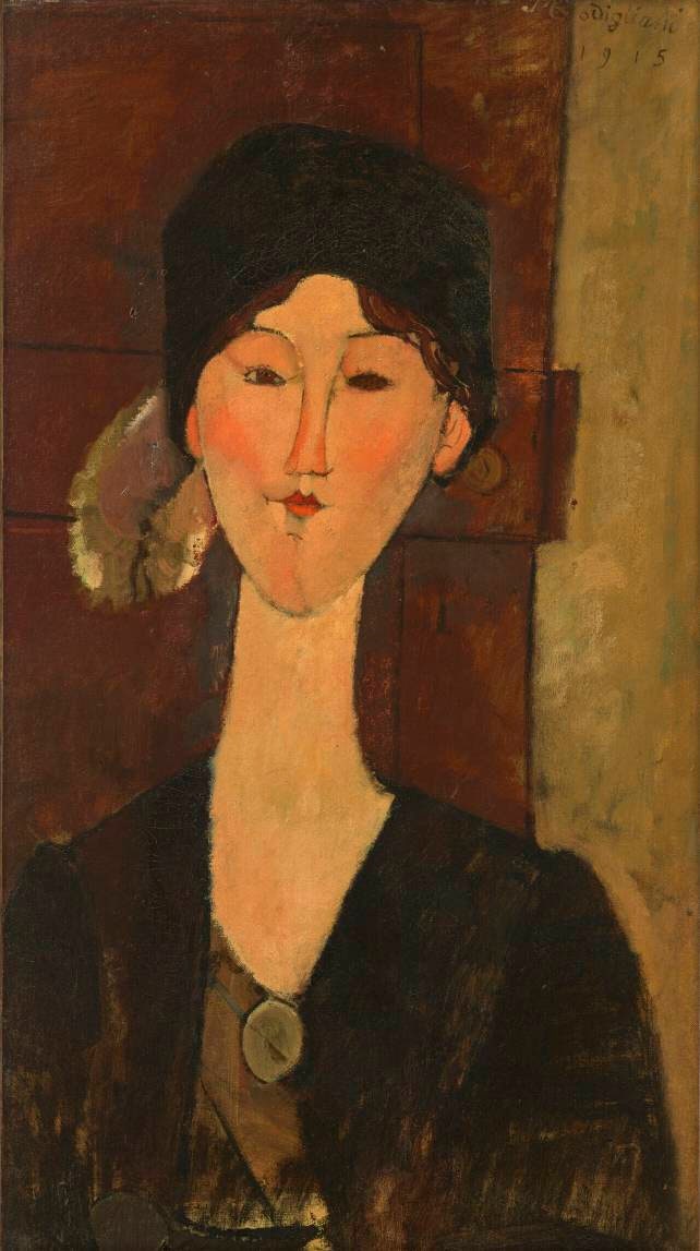 Beatrice Hastings (devant une porte) by Amedeo Modigliani