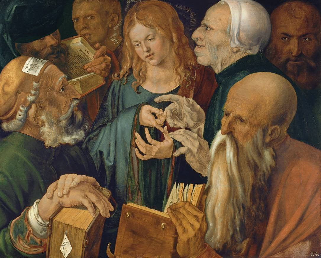 Christ among the Doctors 1506 by Albrecht Durer