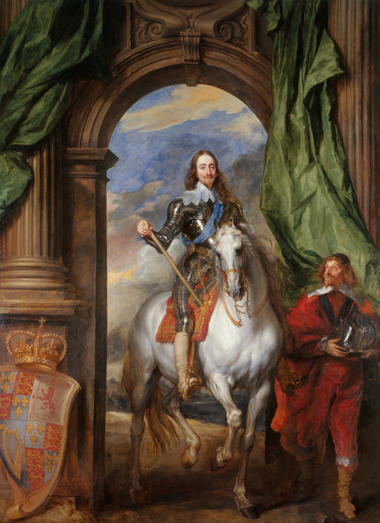 Charles I with M. de St Antoine Dated 1633 by Anthony Van Dyck
