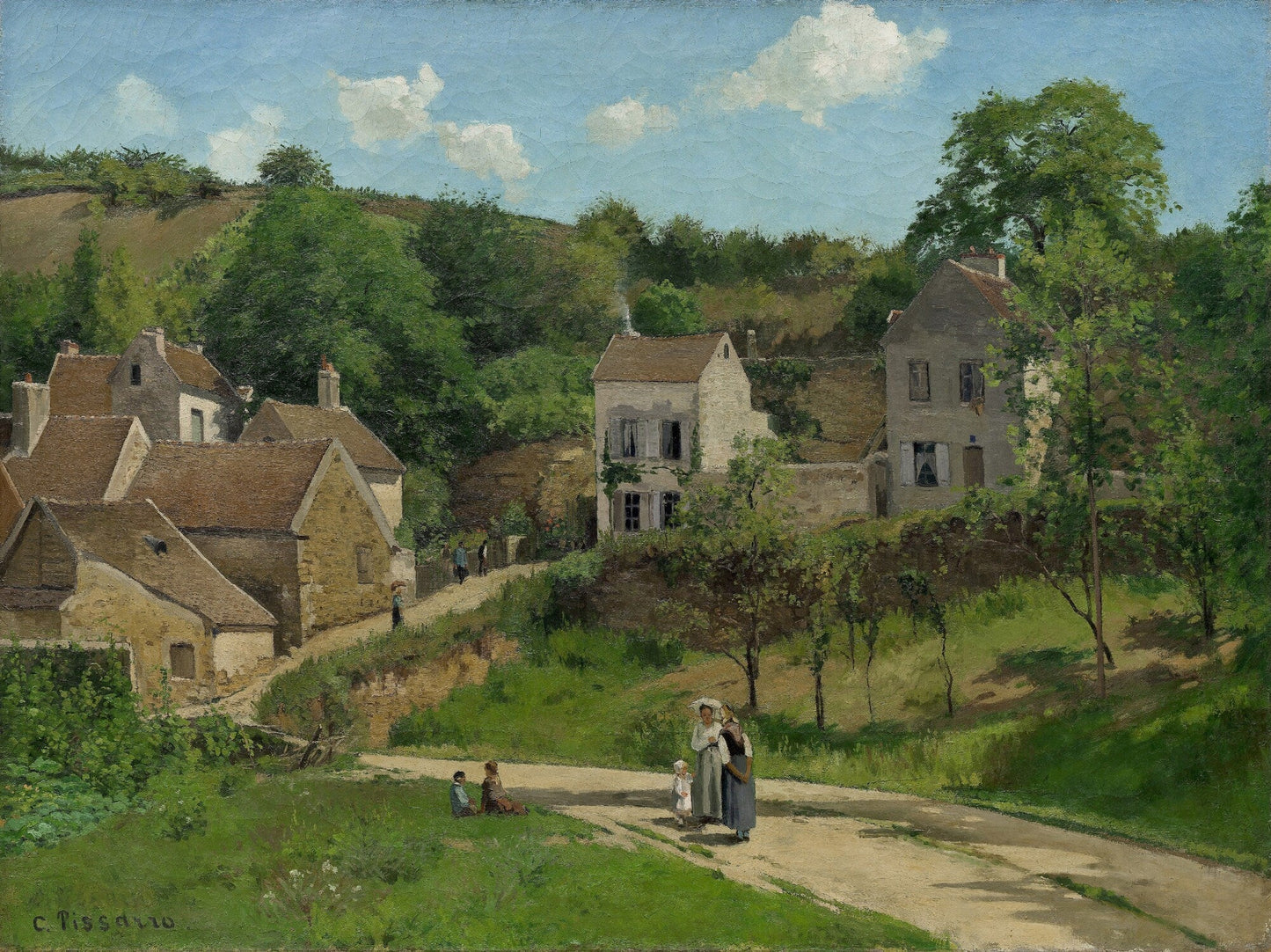 L'Hermitage at Pontoise 1867 by Camille Pissarro