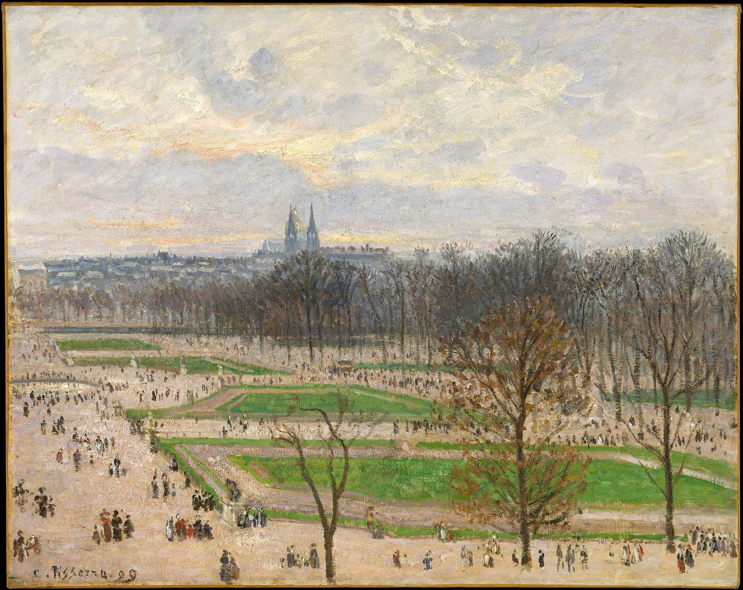 The Garden of the Tuileries on a Winter Afternoon 1899 by Camille Pissarro