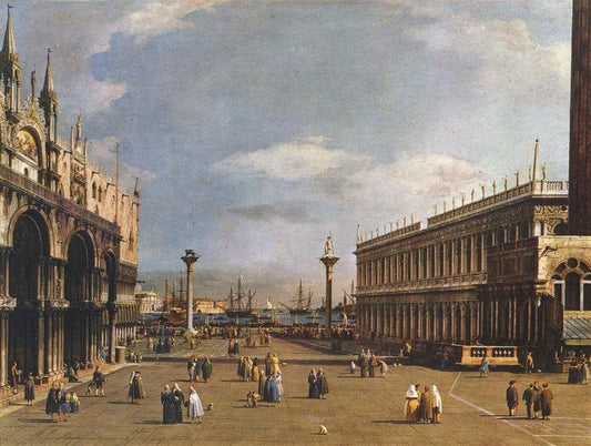 Venice: The Piazzeta and San Marco Library 1741 by Canaletto