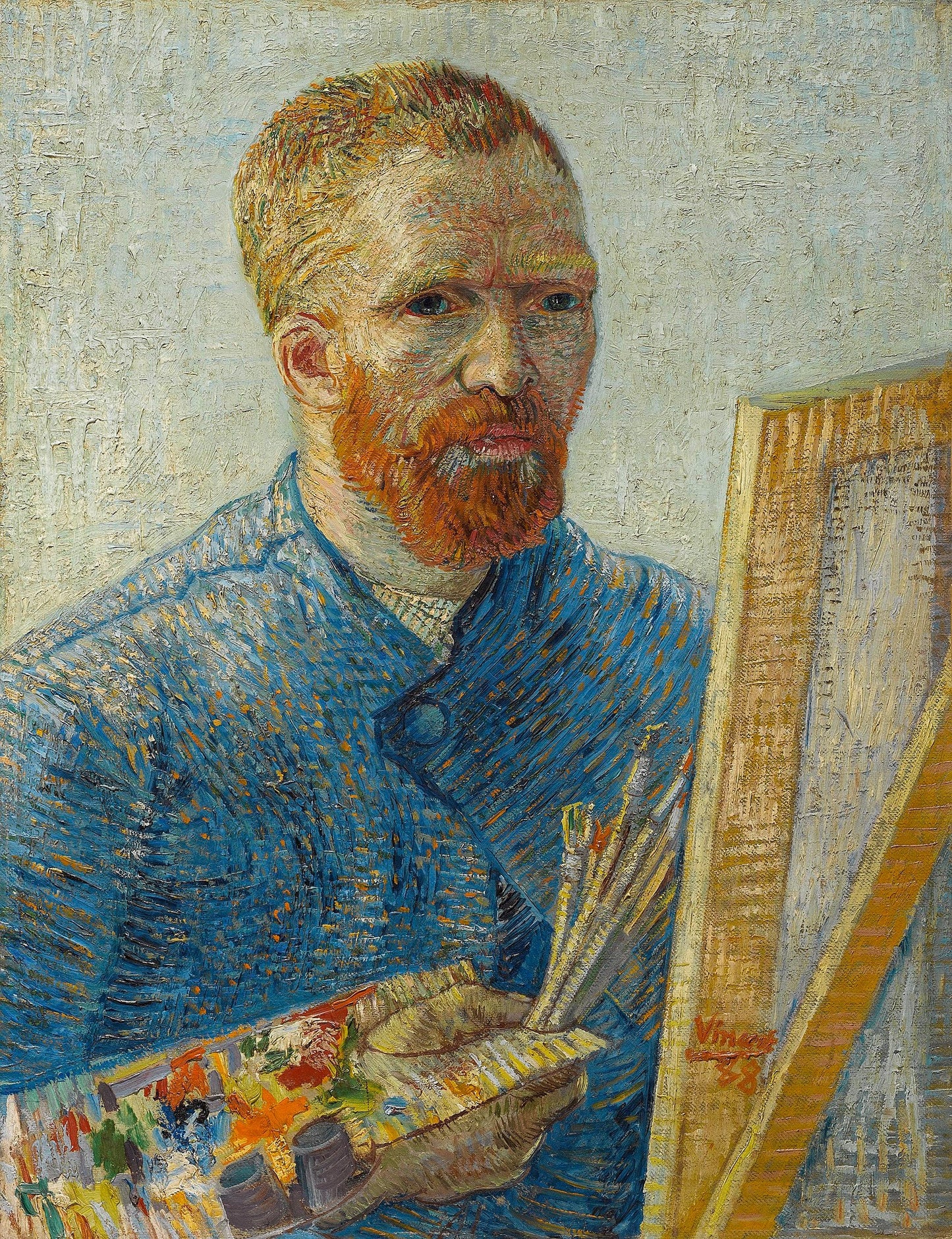 Self Portrait as a Painter by Vincent Van Gogh