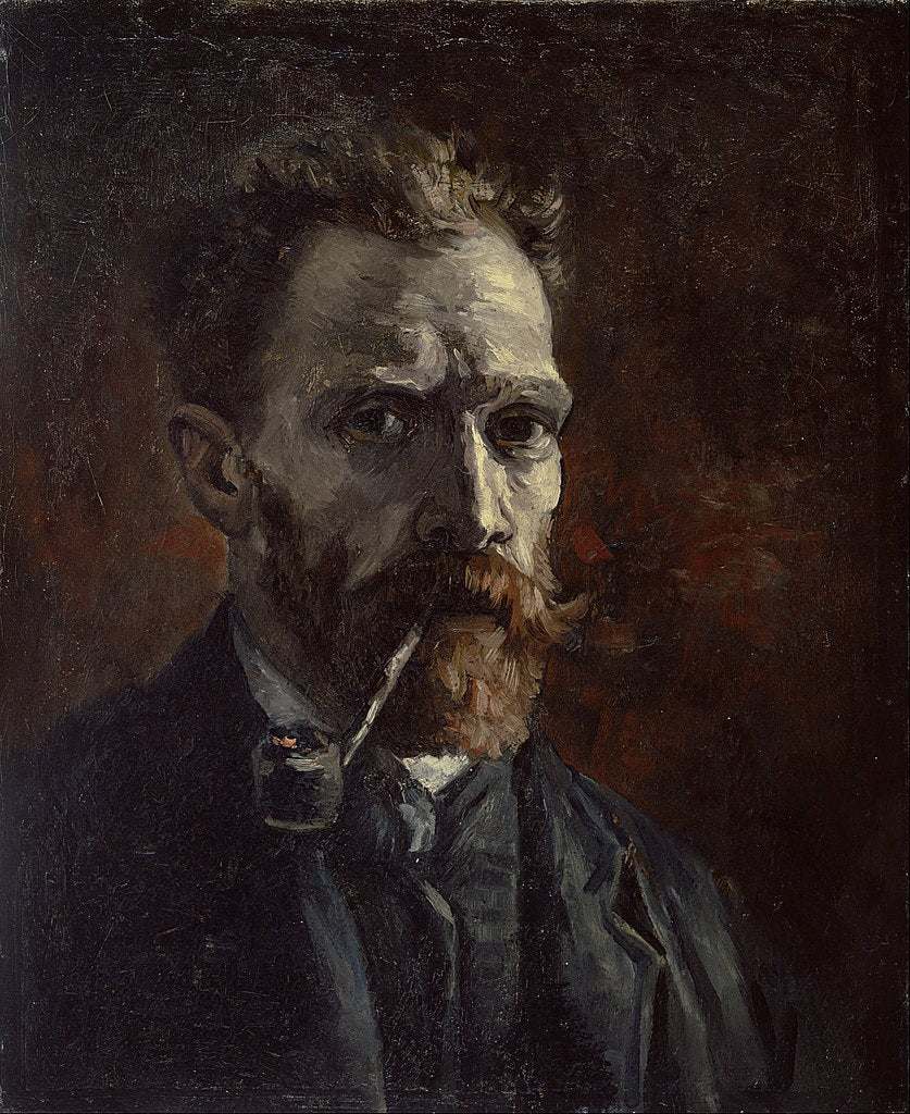 Self-Portrait with Pipe by Vincent Van Gogh